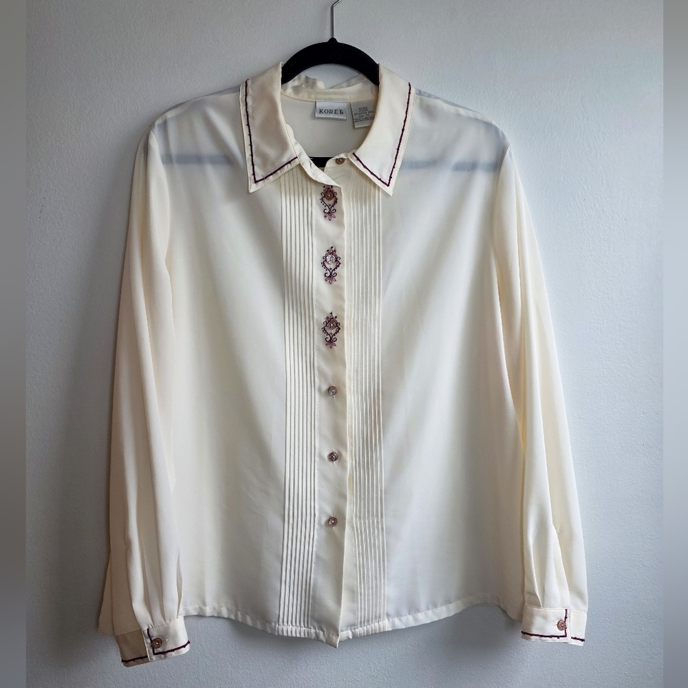Koret Button-Up – Beaded Cottagecore Blouse